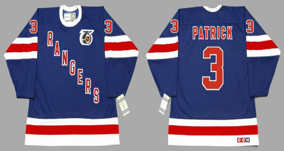 2019 Men New York Rangers #3 Patrick blue CCM NHL jerseys->new york rangers->NHL Jersey